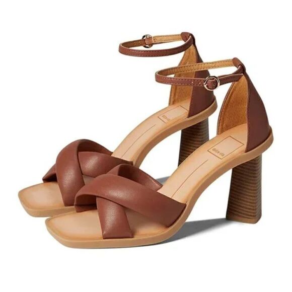 NIB Dolce Vita Sandals Flavia Dark Brown Stella Heels - Picture 6 of 12
